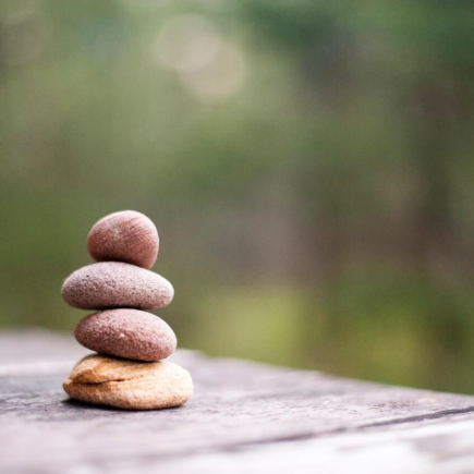 4 perfectly balanced pebbles