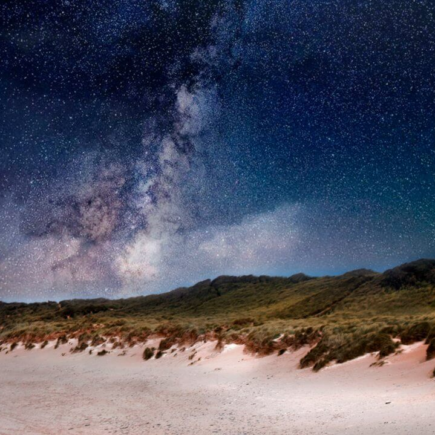 Beautiful night sky on staycation